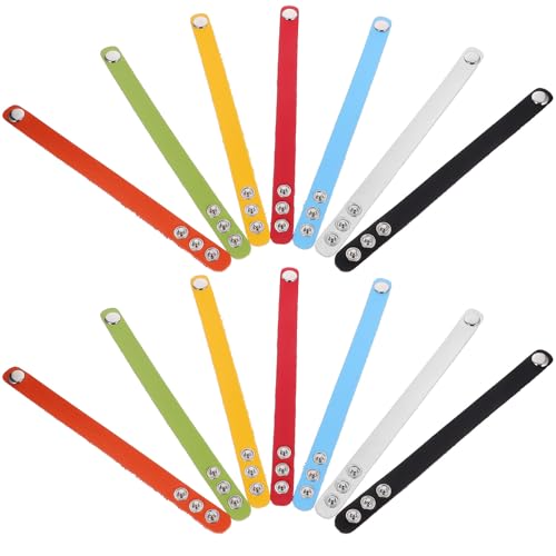 Alipis Pulseras de Cuero Ajustables para Grabado, 14 Piezas Coloridas (,), Pulsera Artesanal DIY para Manualidades y Regalos
