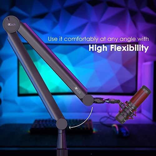 Ixtech Mic Arm Premium Boom Arm 360° Rotatable Microphone Arm Mic Boom Arm With Desk Mount, Fully Adjustable, For Podcast, Video, Gaming, Radio, Studio, Recording, Sturdy And Universal Valiant Model #TOP2