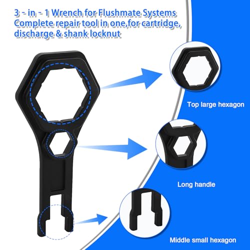 Llave para Flushmate ST100100: quita tuercas de bloqueo y vástagos sin dañar 4