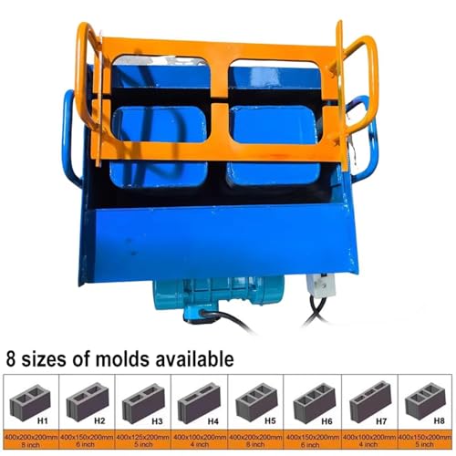 Máquina para hacer bloques de hormigón, formación rápida de 45 segundos, vibración 212 veces/min, 30 ladrillos/hora para el hogar y la granja