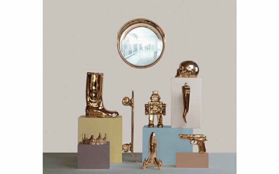 Amazon.com: Seletti Gold Edition Porcelain My Skull 25 x 14 x 15