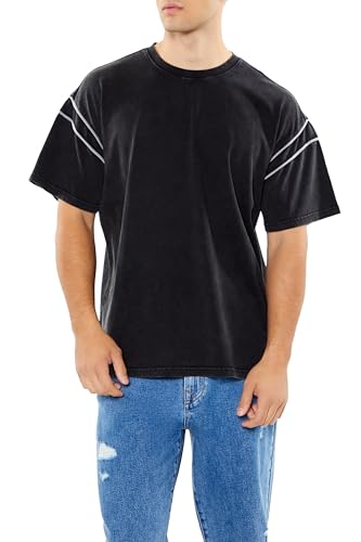 T-shirt bicolore délavé minéral homme haut tendance