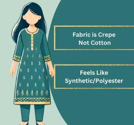 Image of Women's Printed Crepe Straight Kurta, Traditional Indian Style, 3 /4 Sleeve,with Ethnic Motifs, Pack of 2