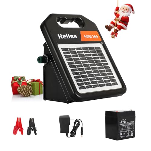 10 Miles Solar Electric Fence Charger with Day/Night...