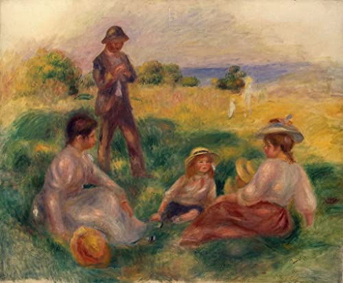 Tableau Fête à la campagne à Berneval Renoir poster 60x90cm contre murs vides