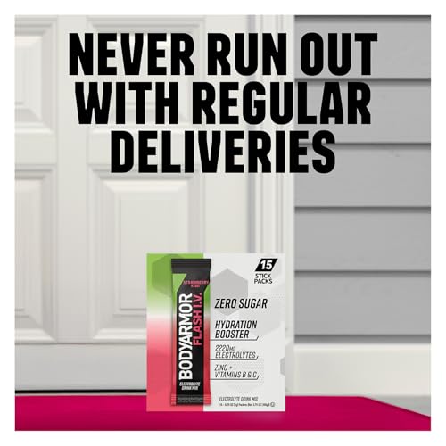 BODYARMOR Flash IV Electrolyte Packets, Strawberry Kiwi - Zero Sugar Drink Mix, Single Serve Packs, Coconut Water Powder (6 Count) image 5