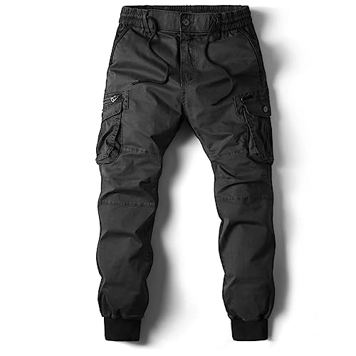 RTRDE Men's Cargo Work Pants Casual Jogger Pants Hiking Work with Multi Pockets Pants, 29-403