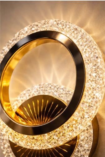 Image of Modern Crystal LED Wall Light, Decorative Indoor Wall Lamp with Warm White Lighting, Stylish Wall Mounted Light for Living Room, Bedroom, Hallway.