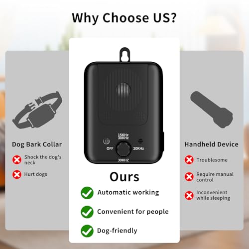 Anti Bell Gerät Hunde, 3 Modi Antibell Ultraschall Gerät, 33 Fuß Stopp Hundebell Gerät, IPX4 Wasserdichtes Anti-Bell-Mittel für Hunde das Training Großer Kleiner Hunde im Freien Innenbereich Antibell