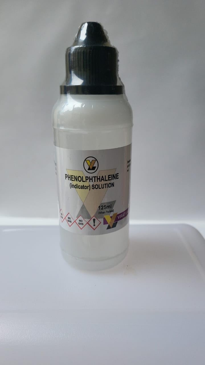 Phenolphthalein Indicator Solution for Lab Testing and Research | 125 mL, Lab Research Use, Indicator Solution-image-12