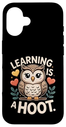 El Aprendizaje es un Dicho de búho cornudo para Maestros y niños Carcasa para iPhone 16