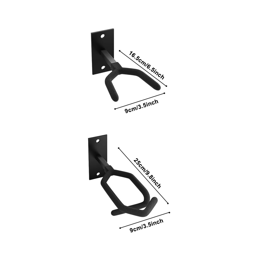 MiOYOOW Supporto per Pistola da Parete, 1 Set di Espositore Ganci per Fucili in Metallo, Altezza Regolabile, Porta Fucile per Interni, può Contenere Fino a 40 Libbre