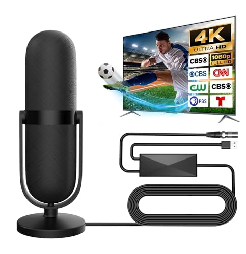 2024 TV Antenna,TV Antenna for Smart TV Indoor with Amplifier and Signal Booster,Digital TV Antenna 980+ Miles Range TV Antenna for Local Channels Support 4K 1080p TVs -HD Antenna with 25ft Coax Cable
