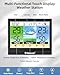Geevon Weather Stations Wireless Indoor Outdoor Thermometer Hygrometer with Dew Point, Heat Index, Touch LCD Display Digital Weather Thermometer with Alarm Clock and Adjustable Backlight