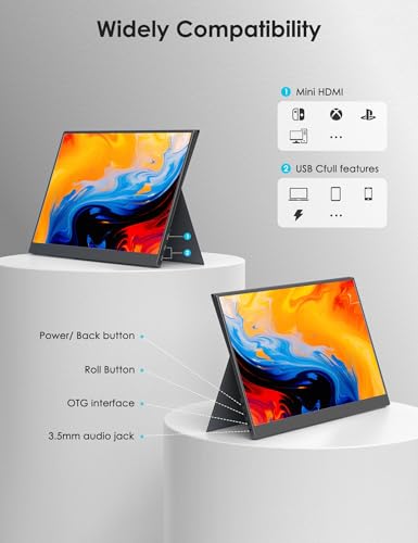 Image of Anyuse 17.3 inch FHD 144Hz IPS USB-C HDMI Portable Monitor