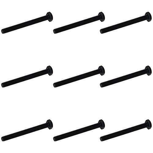 Image of Aicosineg M4 x 40mm Carbon Steel Grade 8.8 External Hex Head Screw Bolts Metric Thread Hexagon Bolts Fastener, 43 x 7 x 7mm (Lx W x H) for Hardware Furniture Machinery Black 100pcs
