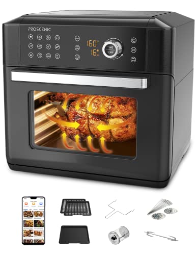 41nlCPLtfNL Proscenic T31 Heißluftfritteuse 15L, Heißluftbackofen Airfryer mit 12 Programmen, Online-Rezepte auf Deutsch, BPA & PFOA Frei