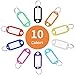 Cuttte 50 Pack Plastic Key Tags with Container, Key Labels with Ring and Label Window, 10 Colors