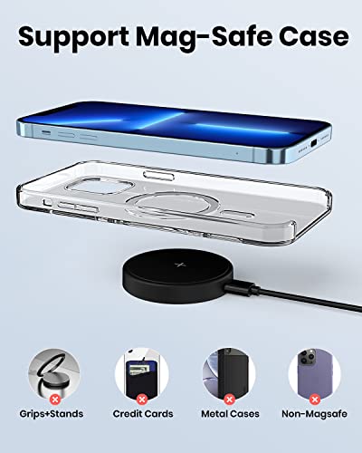 Image of Magnetic Wireless Charger for Apple: MGG Mag-Safe Charging Pad for iPhone 15 /14 /13 /12 Pro Max /Plus /Mini - Mag Charger Pad for AirPods Pro 3 2 with 18W Adapter