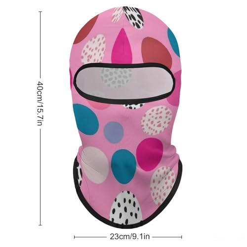 Balaclava para Hombres con Estampado de Puntos Locos para Invierno, Máscara de Cara para Ciclismo y Esquí miniatura 2