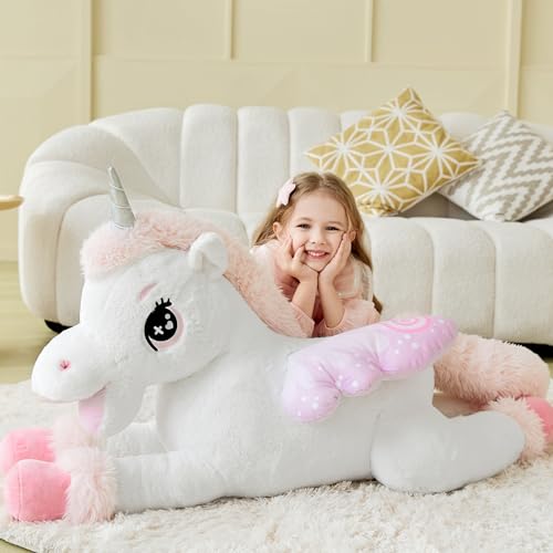 Ikasa 6636799 Giant Unicorn Stuffed Animal Plush Toy,Big Large Jumbo Soft Toys,43 Inch Cute Huge Size Fluffy Plushy Fat Plushie,Gifts thumb #1