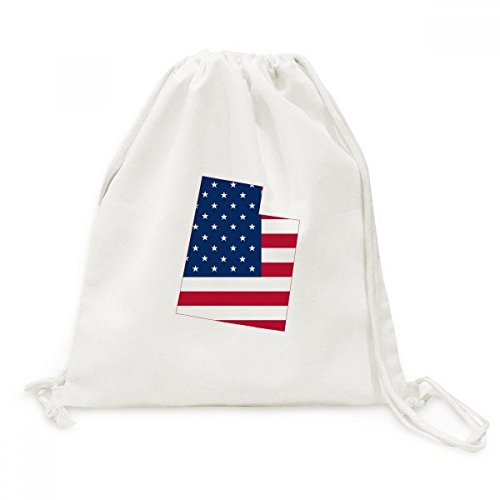 Sac cordon étoiles et rayures USA - Sac à dos en toile Utah Amérique