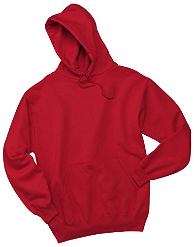 Jerzees Mens NuBlend Pullover Hooded Sweatshirt, 2XL, True Red