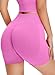 Unthewe Workout Butt Lifting Shorts for Women High Waisted Seamless Gym Yoga Booty Shorts(U429-Booty Barbie Pink-L)