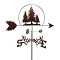 Pine Weather Vane Metal Products Direction Indicator Stainless Steel Weathervane Measuring Tools Weathercock Direction Indicator for Outdoor Use