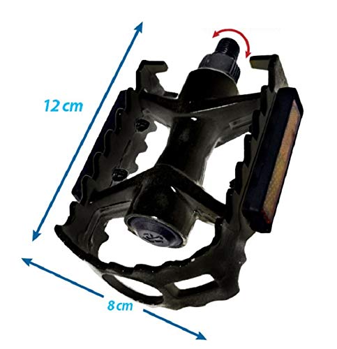 PEDAL P/BICICLETA DE ALUMÍNIO PRETO ROSCA GROSSA 9/16 BIKE