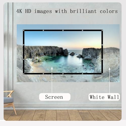 Pantalla de proyección plegable blanca 200 pulg 4:3 HD miniatura 4