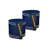 UNICO(ユニコ）Bikeguy B-ストラップ ワイド ネイビー 2本組 裾止めバンド 幅広 7ｃｍ 自転車用 夜間も安心の反射機能付き 幅広タイプなのでしっかりズボンの裾を固定 伸縮素材