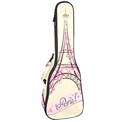 Housse pour ukulélé rétro rétro Paris Tour Eiffel Vélo 10 mm rembourrage épais 53,3 cm sac de transport avec sangles… - Les Beatles, Paul McCartney, John Lennon, RIngo Starr, George Harrison Housse pour ukulélé rétro rétro Paris Tour Eiffel Vélo 10 mm rembourrage épais 53,3 cm sac de transport avec sangles…