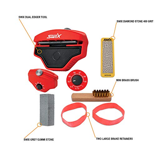 Racewax Dual Edge Kit 80D Ski Base-Side Tool +Diamonds +Gummi & More #TOP1