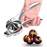 JOYSTECH 栗むき器 アルミ合金 くりむき器 栗割り器 栗剥き器 栗の皮むき器 栗の鋏 栗の鬼皮・渋皮むき 栗の皮をむく 栗剥き ピーラー 皮むき鋏 道具 栗剥き 多用途 くるみ割り器 ナッツクラッカー レバー式 驚きの簡単さ 十字鋸歯状刃物 省力設計 開封道具 ギフト