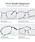 Eyekepper Metalowa ramka okulary do czytania z zawiasem sprężynowym 4 sztuki czarne +2,75