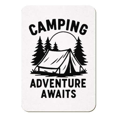 Image of Azeeda 'Camping Adventure Awaits' Fridge Magnet (FM00059463)