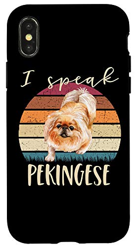 iPhone X/XS I Speak Pekingese Retro Vintage Funny Pets Dog Lover Case