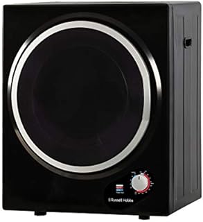 Russell Hobbs RH3VTD800B Black 2.5kg Compact Mini Vented Tumble Dryer, Portable, Freestanding Table top Dryer with 3 Heat Settings small