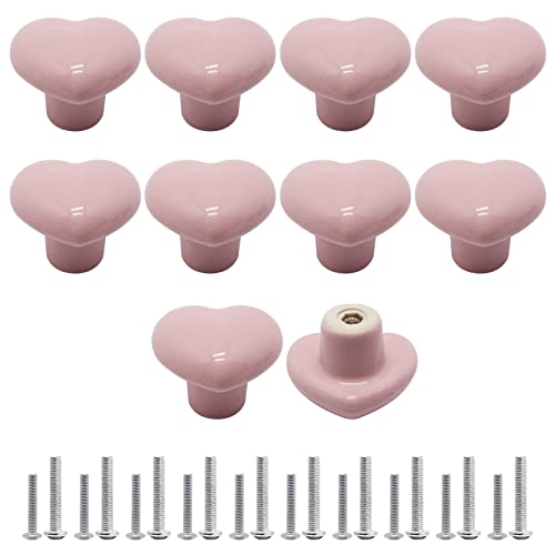 Swzhai Herzform Keramikknöpfe 10 Stück
