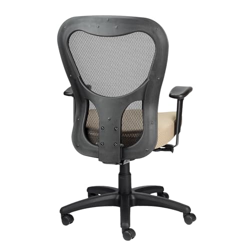 Image of Tempur-Pedic TP9000C Mesh Swivel Task Chair with Tempur Material, Cooling Gel Layer, Adjustable Armrests, and Lumbar Support, Beige