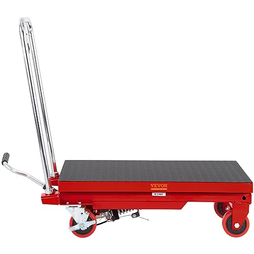 Vevor LIFT TABLE CART 500LBS RED Tf23 Hydraulic Lift Table Cart thumb #10
