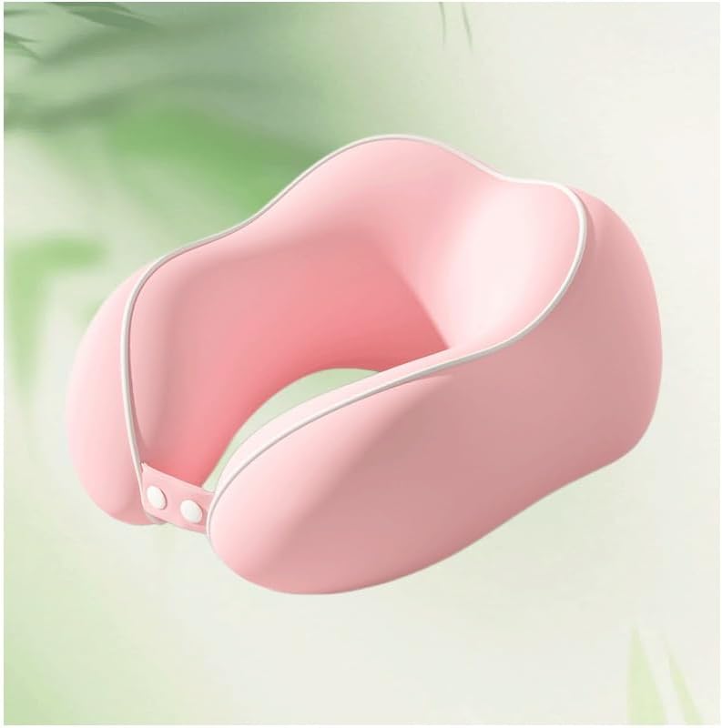 U-Shaped Pillow Travel Neck Memory Foam Headrest Button-Neck