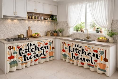 Image of Barebeauty Premium Printed Kitchen Sink Curtain | Kitchen Under Sink Curtain | Decorative Cabinet Cover | Washable & Dustproof | Modern Curtain (3, Design-5)