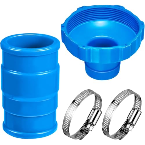 2026 New Pool Vacuum Hose Adapter Kit with Stainless Steel Clamps,Universal Skimmer Connector Replacement for Intex Bestway Coleman Above Ground Pools,Fits 1.25In and 1.5In Hoses Surface Skimmer Set