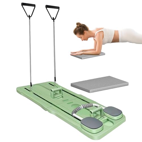 Tabla de ejercicios de pilates, tabla de entrenamiento de abdominales con soporte para el codo, tabla de entrenamiento abdominal de rebote automático, máquina de ejercicio multifuncional para el hogar