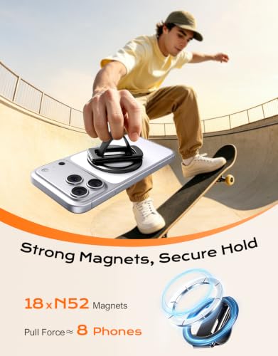 RIWUCT for MagSafe Phone Grip Holder with Soft Silicone Loop & N52 Magnet - image 4