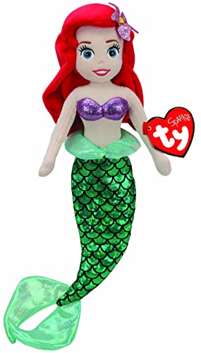Ty- Disney Princesas - Peluche Musical Ariel 40 cm, TY02414