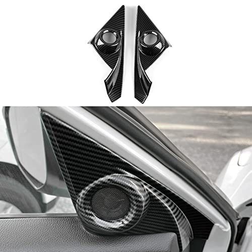 Image of Car A Pillar Speaker Cover Decals for Honda Civic 2016 2017 2018 2019 2020 2021 10th Gen Accessories ABS Carbon Fiber Interior Stickers