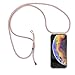 Produktbild Shinyzone Necklace Hülle Kompatibel mit Huawei P20 Lite,Handykette Hülle mit Band zum Umhängen,Transparent Harte Rückseite Handyhülle mit Kordel,Robust Schutzhülle mit Schnur,Rose Gold
